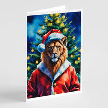 Load image into Gallery viewer, Lion Christmas Greeting Cards Pack of 8