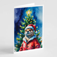 Load image into Gallery viewer, Otter Christmas Greeting Cards Pack of 8
