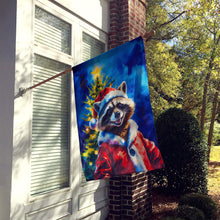 Load image into Gallery viewer, Raccoon Christmas House Flag