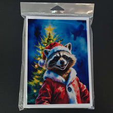 Load image into Gallery viewer, Raccoon Christmas Greeting Cards Pack of 8