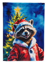 Load image into Gallery viewer, Raccoon Christmas Garden Flag