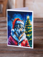 Load image into Gallery viewer, Wolf Christmas Greeting Cards Pack of 8