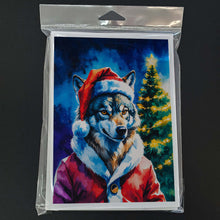 Load image into Gallery viewer, Wolf Christmas Greeting Cards Pack of 8