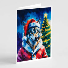 Load image into Gallery viewer, Wolf Christmas Greeting Cards Pack of 8