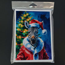 Load image into Gallery viewer, Zebra Christmas Greeting Cards Pack of 8