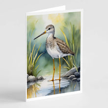 Load image into Gallery viewer, Greater Yellowlegs Bird Greeting Cards Pack of 8