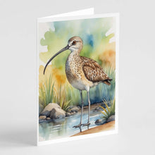Load image into Gallery viewer, Long-billed Curlew Bird Greeting Cards Pack of 8