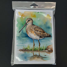 Load image into Gallery viewer, Long-billed Dowitcher Bird Greeting Cards Pack of 8