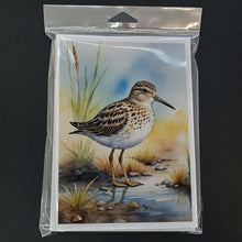 Load image into Gallery viewer, Pectoral Sandpiper Bird Greeting Cards Pack of 8