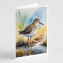 Load image into Gallery viewer, Pectoral Sandpiper Bird Greeting Cards Pack of 8