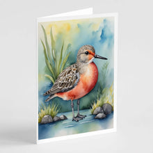 Load image into Gallery viewer, Red Knot Bird Greeting Cards Pack of 8