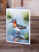 Load image into Gallery viewer, Red-necked Phalarope Bird Greeting Cards Pack of 8