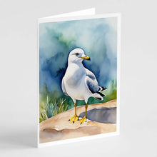 Load image into Gallery viewer, Ring-billed Gul Bird Greeting Cards Pack of 8