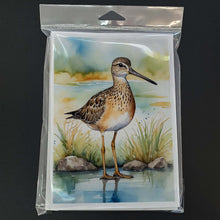 Load image into Gallery viewer, Short-billed Dowitcher Bird Greeting Cards Pack of 8