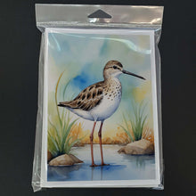 Load image into Gallery viewer, Stilt Sandpiper Bird Greeting Cards Pack of 8