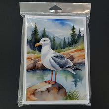 Load image into Gallery viewer, Western Gull Bird Greeting Cards Pack of 8