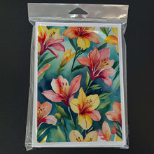 Load image into Gallery viewer, Alstroemerias Flowers Greeting Cards Pack of 8