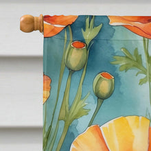 Load image into Gallery viewer, California Poppies House Flag