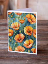 Load image into Gallery viewer, California Poppies Greeting Cards Pack of 8