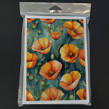 Load image into Gallery viewer, California Poppies Greeting Cards Pack of 8