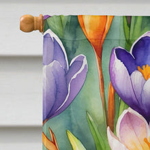 Load image into Gallery viewer, Crocus Flowers House Flag