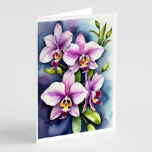 Load image into Gallery viewer, Dendrobium Orchids Greeting Cards Pack of 8