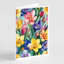 Load image into Gallery viewer, Freesia Flowers Greeting Cards Pack of 8