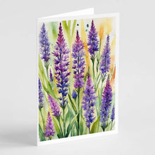 Load image into Gallery viewer, Liatris Flowers Greeting Cards Pack of 8