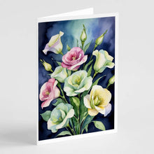 Load image into Gallery viewer, Lisianthus Flowers Greeting Cards Pack of 8