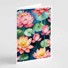 Load image into Gallery viewer, Lotus Flowers Greeting Cards Pack of 8