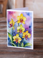 Load image into Gallery viewer, Paphiopedilum Orchids Greeting Cards Pack of 8