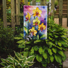 Load image into Gallery viewer, Paphiopedilum Orchids Garden Flag