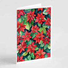 Load image into Gallery viewer, Poinsettias Greeting Cards Pack of 8