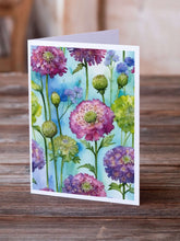 Load image into Gallery viewer, Scabiosa Flowers Greeting Cards Pack of 8