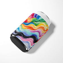 Load image into Gallery viewer, Progress Pride Waves of Unity Can or Bottle Hugger