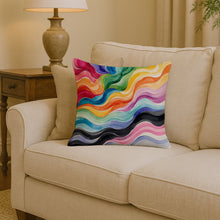 Load image into Gallery viewer, Progress Pride Waves of Unity Throw Pillow