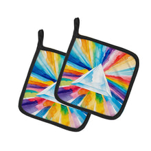 Load image into Gallery viewer, Gay Pride Intersectional Prism  Pair of Pot Holders