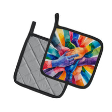 Load image into Gallery viewer, Together, Stronger Pride Pair of Pot Holders