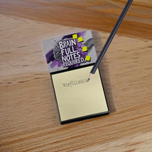 Load image into Gallery viewer, Brain Full Notes Required Funny Sticky Note Holder