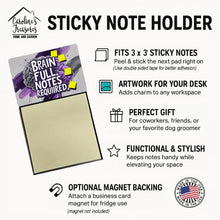 Load image into Gallery viewer, Brain Full Notes Required Funny Sticky Note Holder