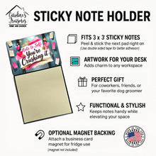 Load image into Gallery viewer, Note to Self You're Crushing It Funny Sticky Note Holder