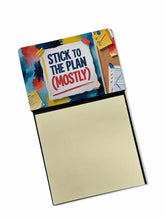 Load image into Gallery viewer, Stick to the Plan Mostly Funny Sticky Note Holder