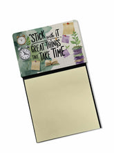 Load image into Gallery viewer, Stick With It Great Things Take Time Funny Sticky Note Holder