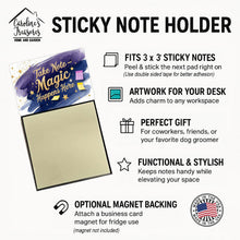 Load image into Gallery viewer, Take Note Magic Happens Here Funny Sticky Note Holder