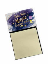 Load image into Gallery viewer, Take Note Magic Happens Here Funny Sticky Note Holder
