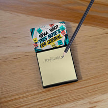 Load image into Gallery viewer, HIPAA who Sticky Note Holder – Funny Nursing Desk Accessory, Made in USA