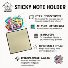 Load image into Gallery viewer, I run on caffeine Sticky Note Holder – Funny Nursing Desk Accessory, Made in USA