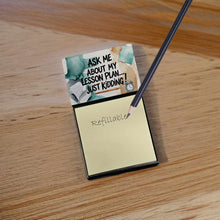 Load image into Gallery viewer, Ask Me About My Lesson Plan Funny Sticky Note Holder for Teacher's Gift