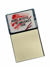 Load image into Gallery viewer, Grades Are Posted Funny Sticky Note Holder for Teacher's Gift