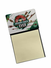 Load image into Gallery viewer, Greatest Archery Coach Ever Funny Sticky Note Holder for Teacher's Gift